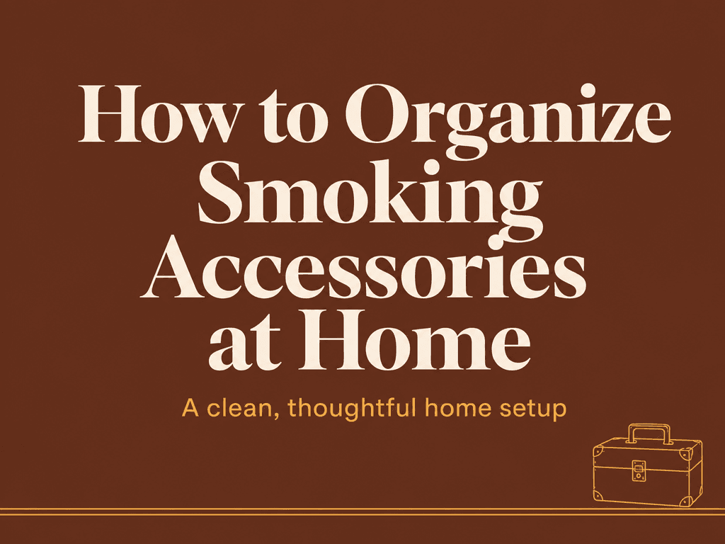 How Do You Organize Smoking Accessories at Home Without Losing Them or the Smell? cover image