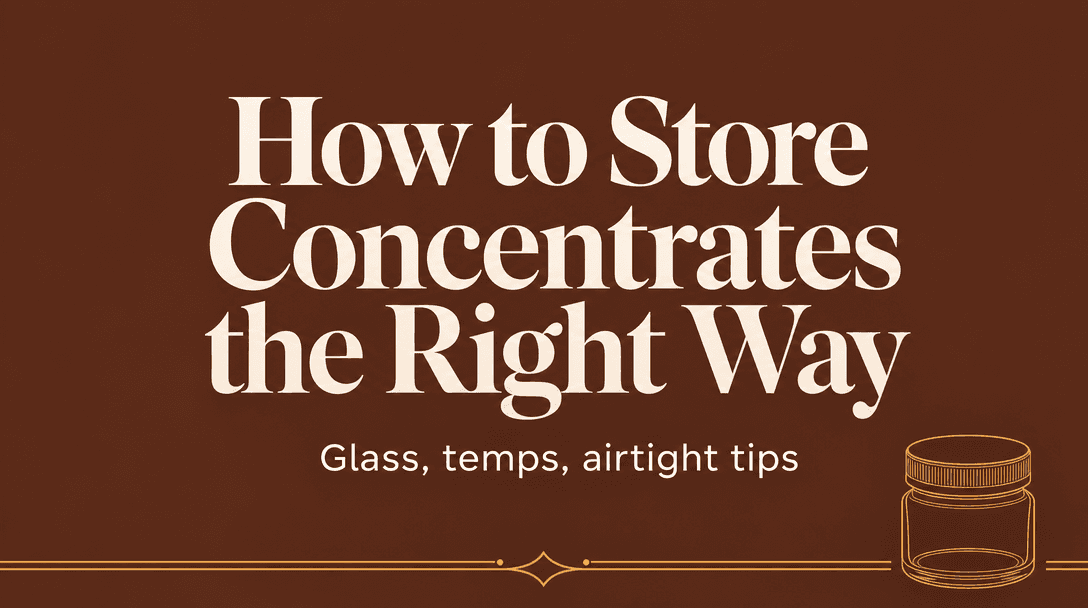 How to Store Concentrates the Right Way? cover image