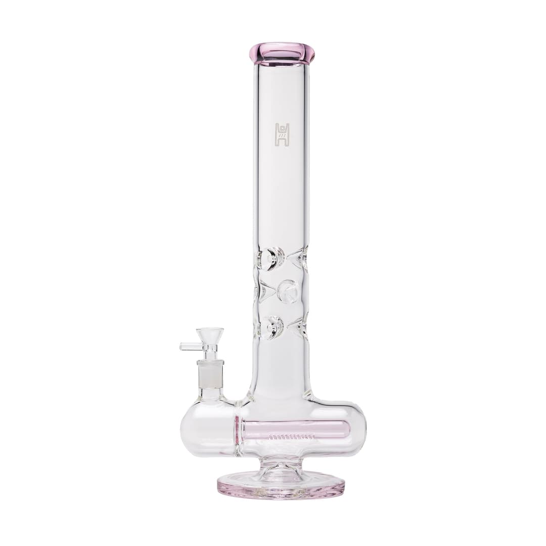 Human Grade Inline Tube Triple Ice Catch Glass Water Pipe