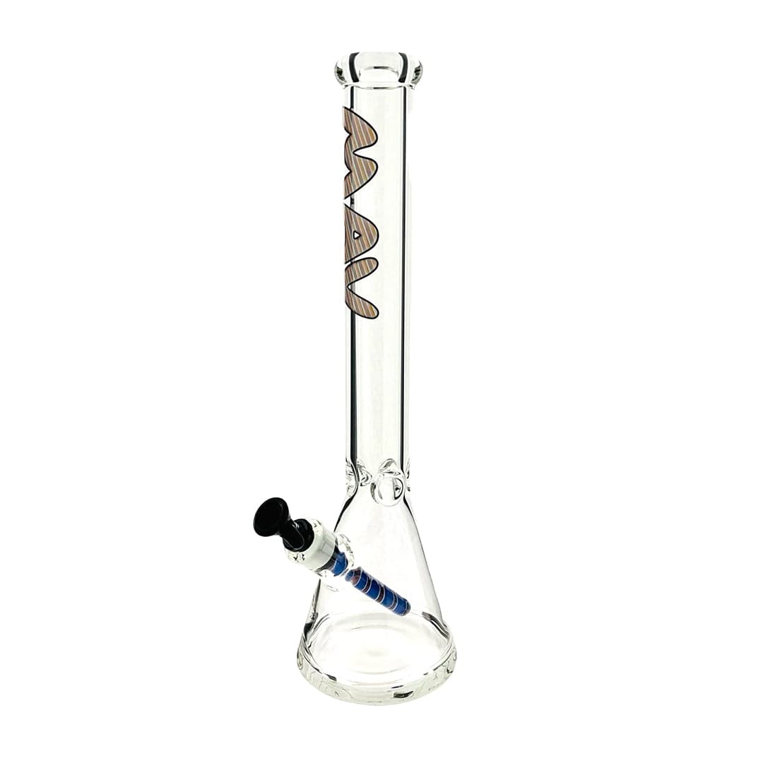 MAV Glass 18" Classic Wigwag Beaker Bong