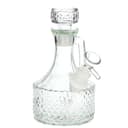 SeshGear Textured Vintage Glass Water Pipe - 6.5" / 14mm F / Clear
