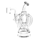 Pulsar Six-Arm Recycler Rig - 8" / 14mm F / Clear