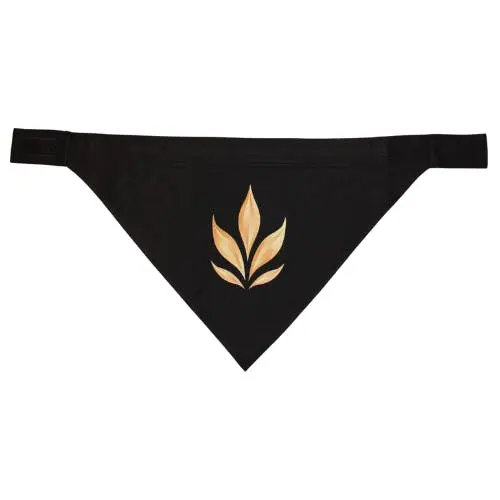 Gold Leaf Pet Bandana | Black