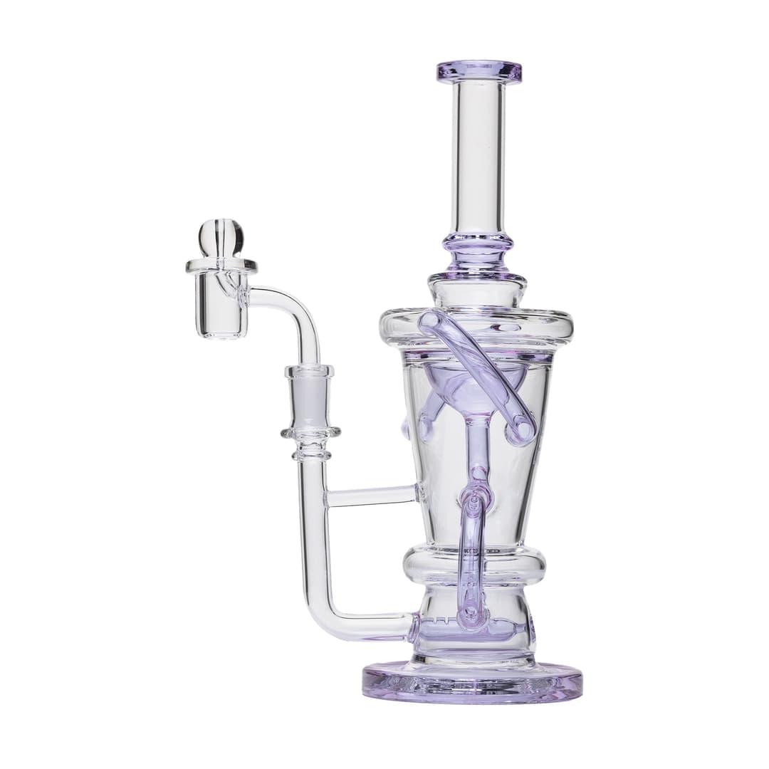Human Grade 10.25" Straight Recycler Glass Water Pipe