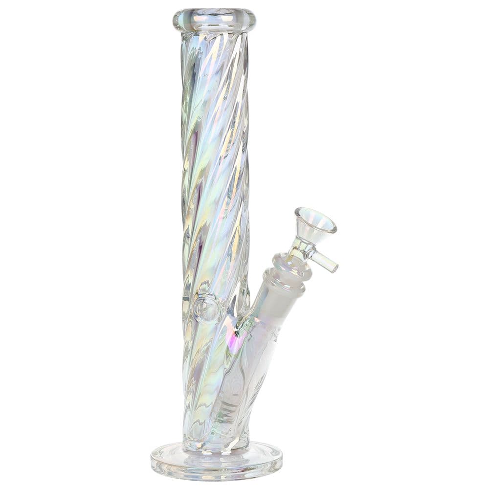 SeshGear Twist Straight Tube Glass Water Pipe - 13.75" / 14mm F