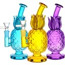 Pineapple Hospitality Glass Water Pipe - 7.75" / 14mm F / Colors Vary
